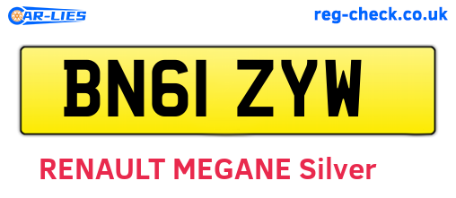 BN61ZYW are the vehicle registration plates.