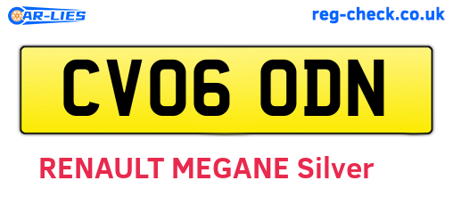 CV06ODN are the vehicle registration plates.