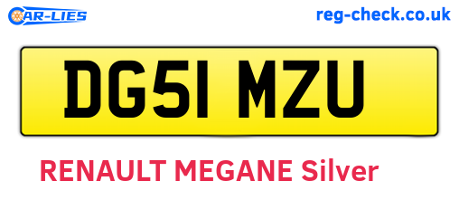 DG51MZU are the vehicle registration plates.