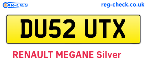 DU52UTX are the vehicle registration plates.