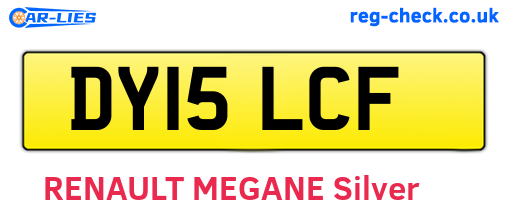DY15LCF are the vehicle registration plates.