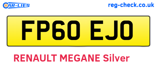 FP60EJO are the vehicle registration plates.