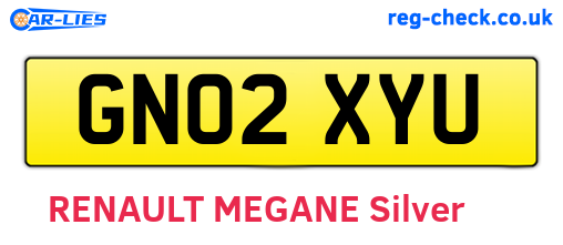 GN02XYU are the vehicle registration plates.