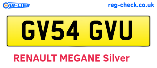GV54GVU are the vehicle registration plates.