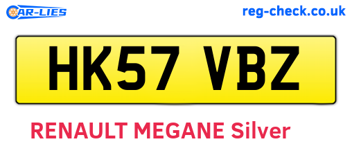 HK57VBZ are the vehicle registration plates.