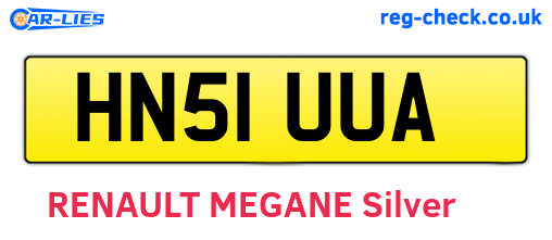 HN51UUA are the vehicle registration plates.