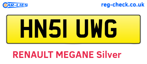 HN51UWG are the vehicle registration plates.