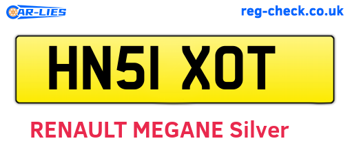 HN51XOT are the vehicle registration plates.