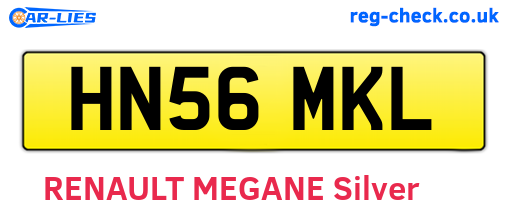 HN56MKL are the vehicle registration plates.