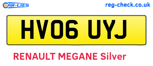 HV06UYJ are the vehicle registration plates.