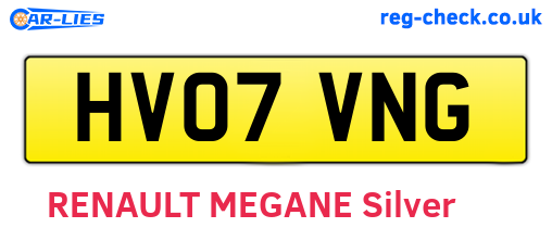 HV07VNG are the vehicle registration plates.
