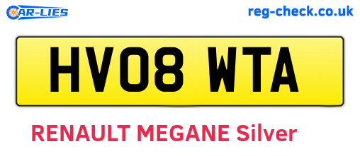 HV08WTA are the vehicle registration plates.