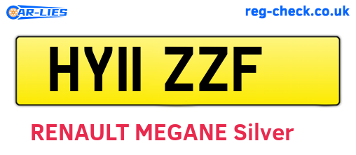 HY11ZZF are the vehicle registration plates.