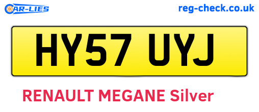 HY57UYJ are the vehicle registration plates.