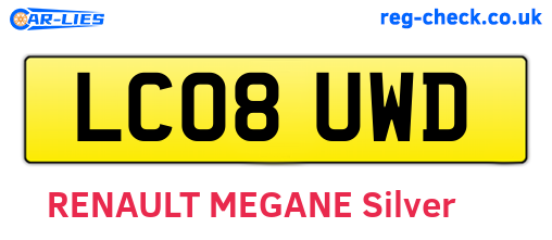 LC08UWD are the vehicle registration plates.