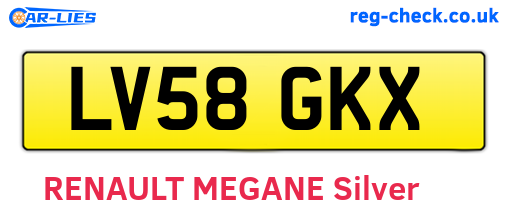 LV58GKX are the vehicle registration plates.