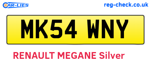MK54WNY are the vehicle registration plates.