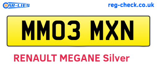 MM03MXN are the vehicle registration plates.