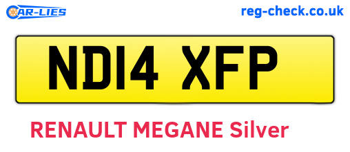 ND14XFP are the vehicle registration plates.