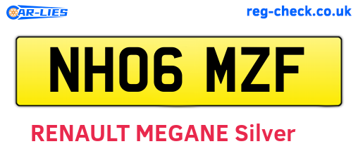 NH06MZF are the vehicle registration plates.