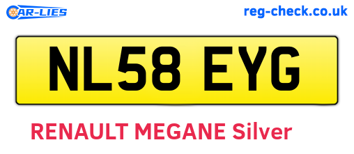 NL58EYG are the vehicle registration plates.