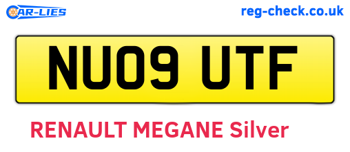 NU09UTF are the vehicle registration plates.