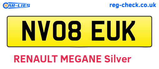 NV08EUK are the vehicle registration plates.