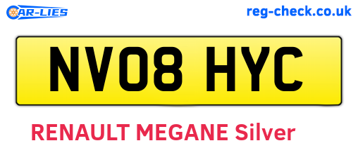 NV08HYC are the vehicle registration plates.