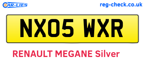NX05WXR are the vehicle registration plates.