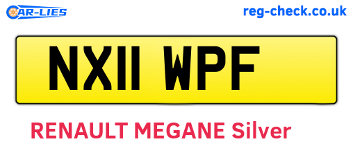 NX11WPF are the vehicle registration plates.