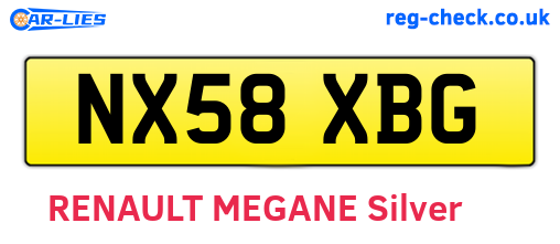 NX58XBG are the vehicle registration plates.