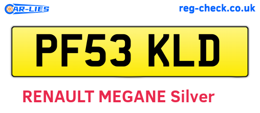 PF53KLD are the vehicle registration plates.