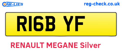 R16BYF are the vehicle registration plates.