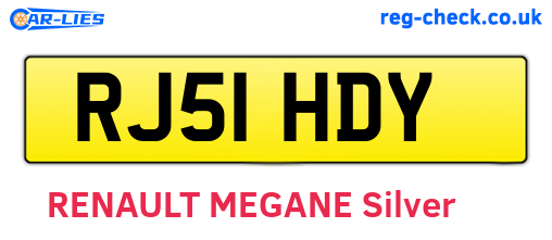 RJ51HDY are the vehicle registration plates.