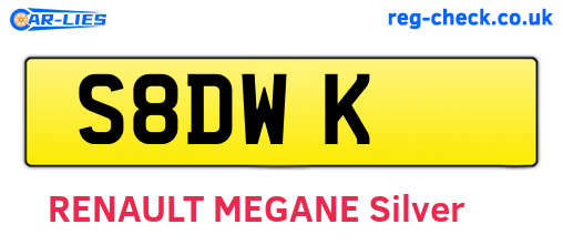 S8DWK are the vehicle registration plates.