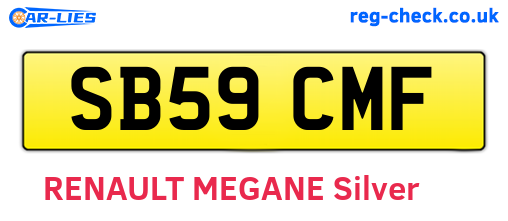 SB59CMF are the vehicle registration plates.