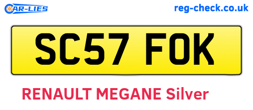 SC57FOK are the vehicle registration plates.