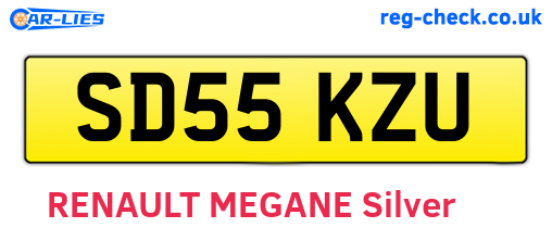 SD55KZU are the vehicle registration plates.