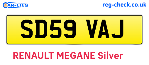 SD59VAJ are the vehicle registration plates.