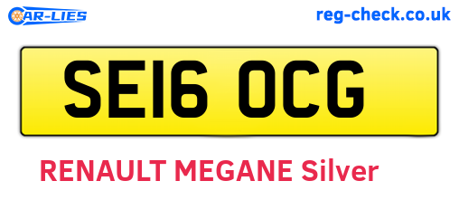 SE16OCG are the vehicle registration plates.