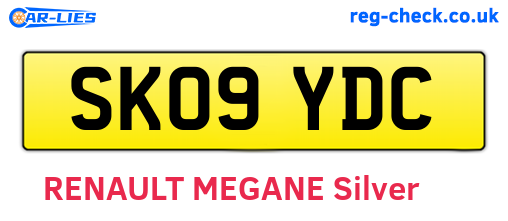 SK09YDC are the vehicle registration plates.