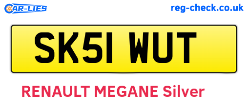 SK51WUT are the vehicle registration plates.