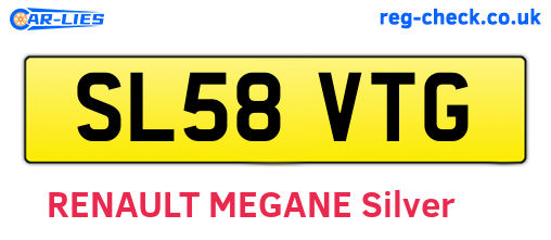 SL58VTG are the vehicle registration plates.