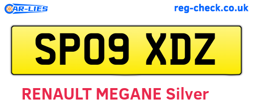SP09XDZ are the vehicle registration plates.
