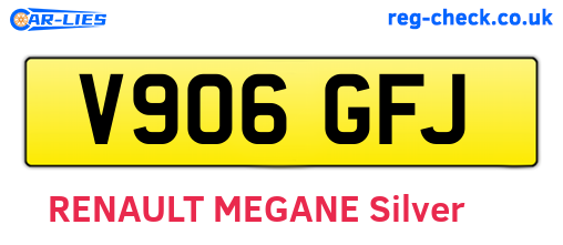 V906GFJ are the vehicle registration plates.
