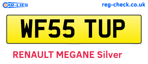 WF55TUP are the vehicle registration plates.
