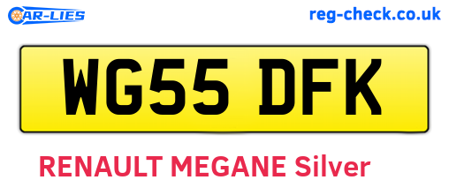 WG55DFK are the vehicle registration plates.