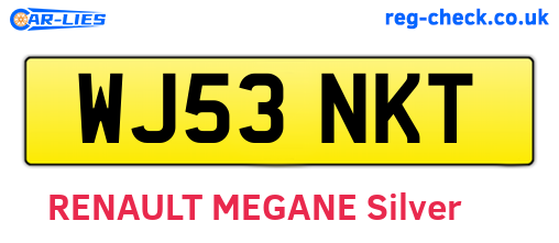 WJ53NKT are the vehicle registration plates.