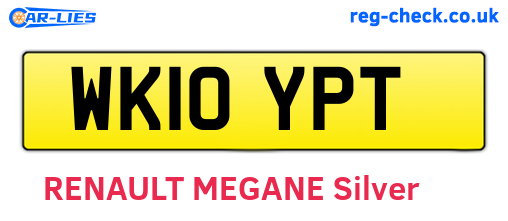 WK10YPT are the vehicle registration plates.