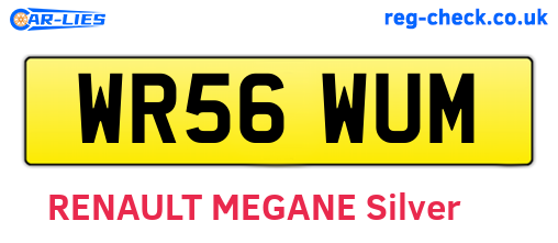 WR56WUM are the vehicle registration plates.